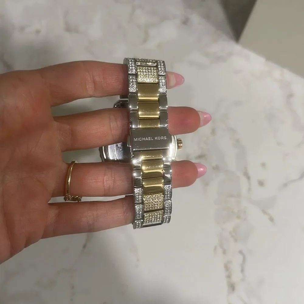 Michael Kors Silver and Gold Luxury Watch
